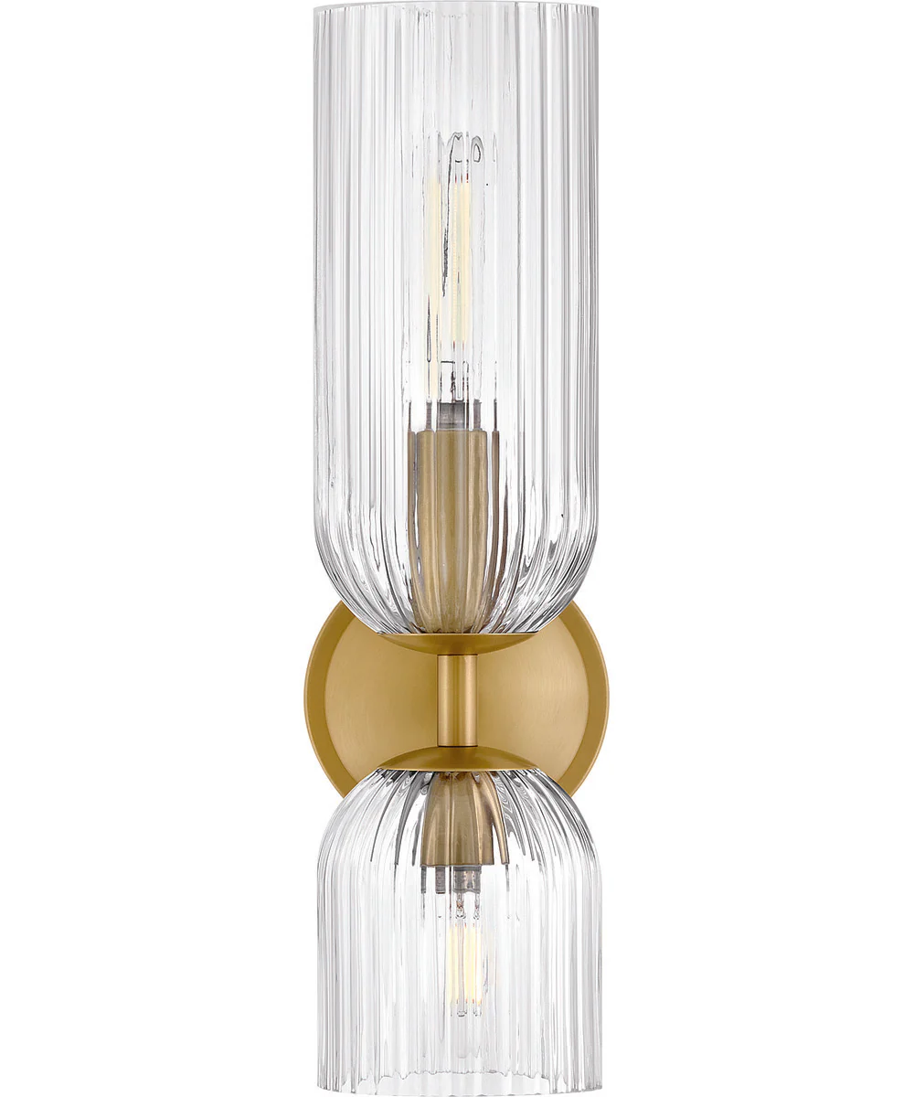 Ava 2-Light Medium Two Light Sconce in Lacquered Brass - Image 3