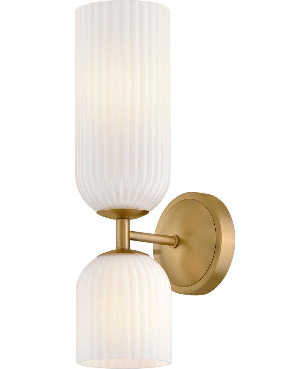 Ava 2-Light Medium Two Light Sconce in Lacquered Brass - Image 4