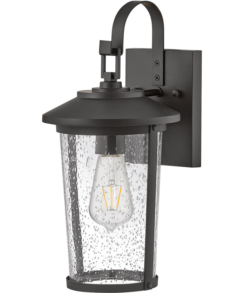 Banks 1-Light Medium Wall Mount Lantern in Black - Image 2