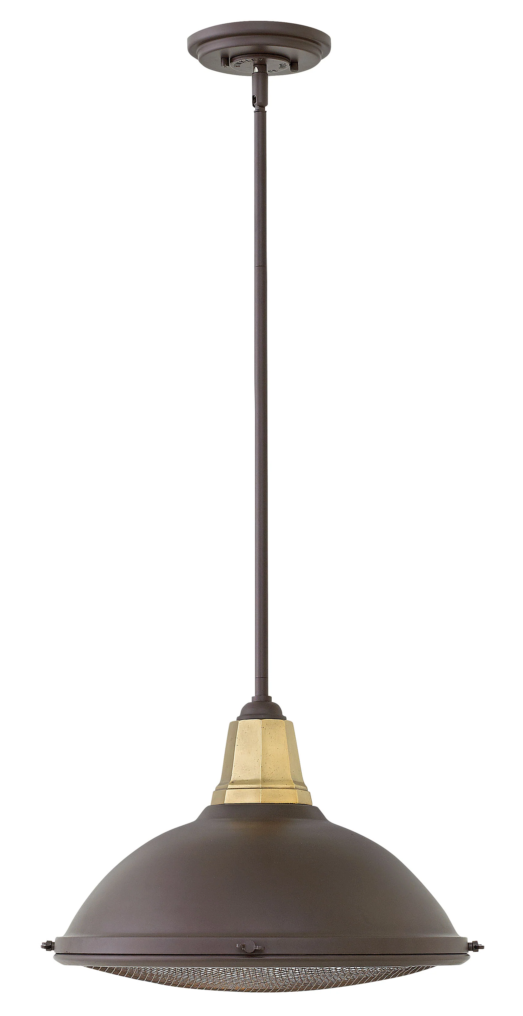 16"W Barstow 1-Light Pendant in Buckeye Bronze