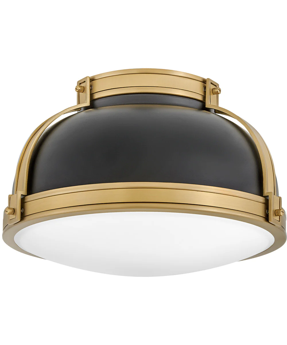 Barton 2-Light Medium Flush Mount in Black - Image 2