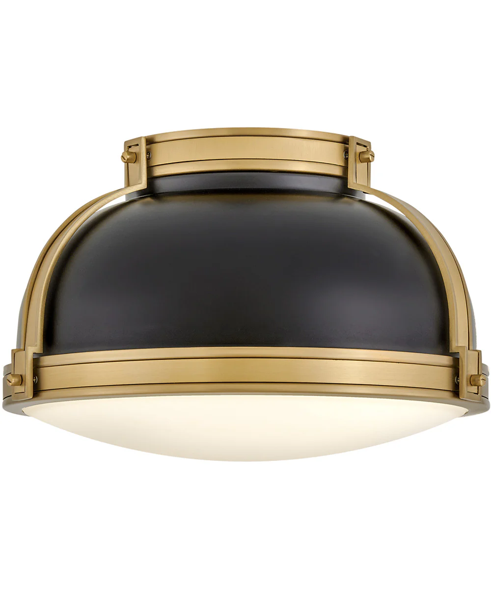 Barton 2-Light Medium Flush Mount in Black - Image 3