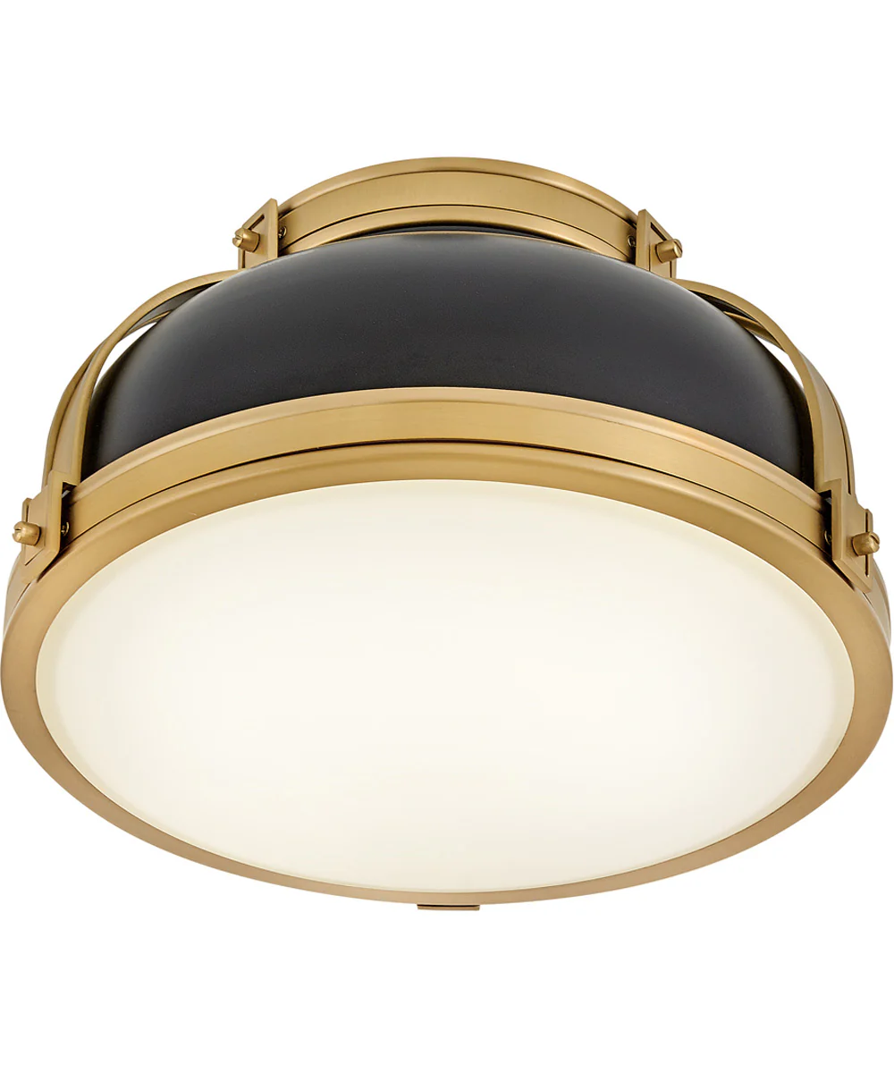 Barton 2-Light Medium Flush Mount in Black - Image 4