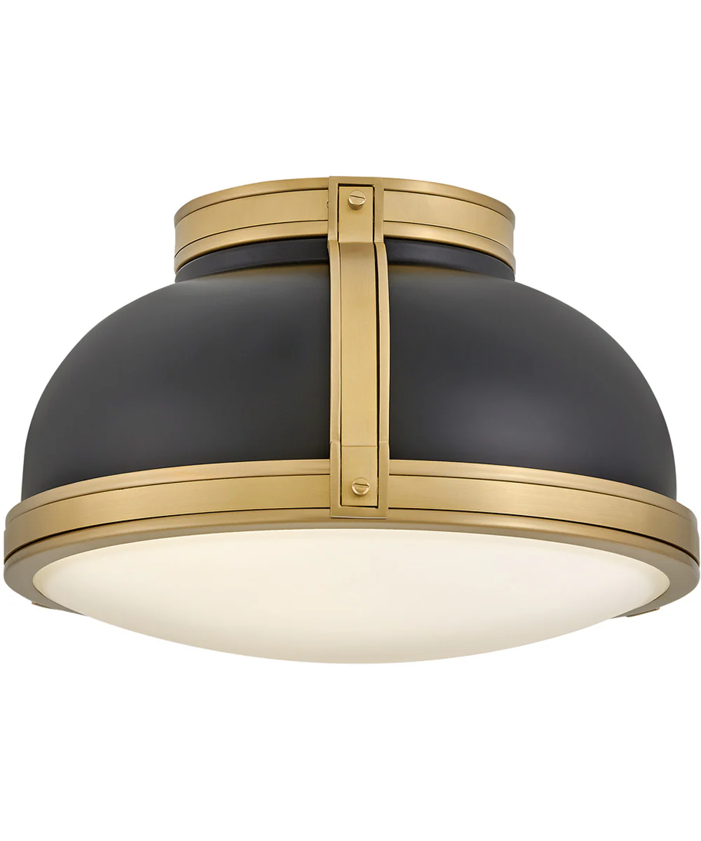 Barton 2-Light Medium Flush Mount in Black - Image 5