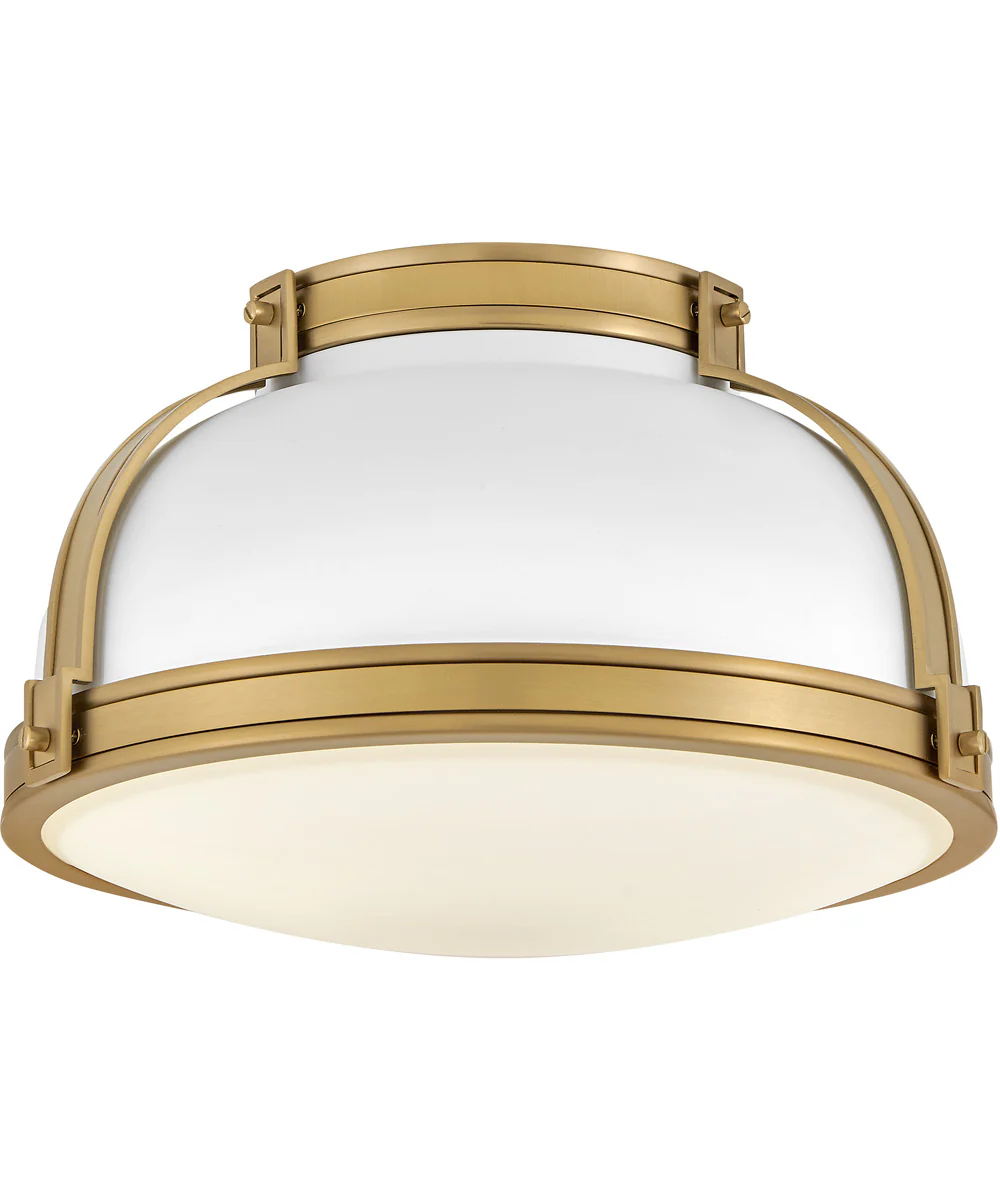Barton 2-Light Medium Flush Mount in Matte White
