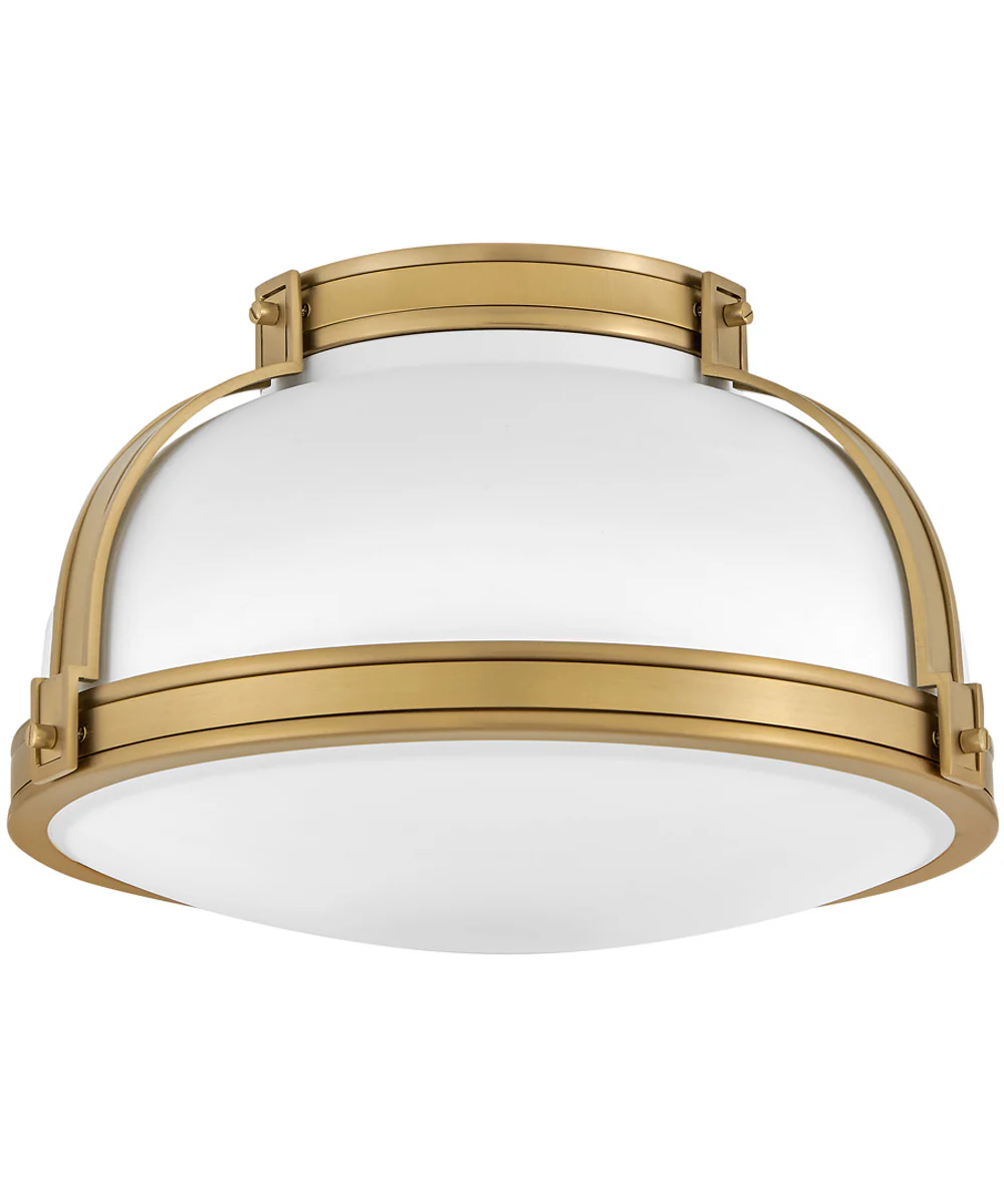 Barton 2-Light Medium Flush Mount in Matte White - Image 2