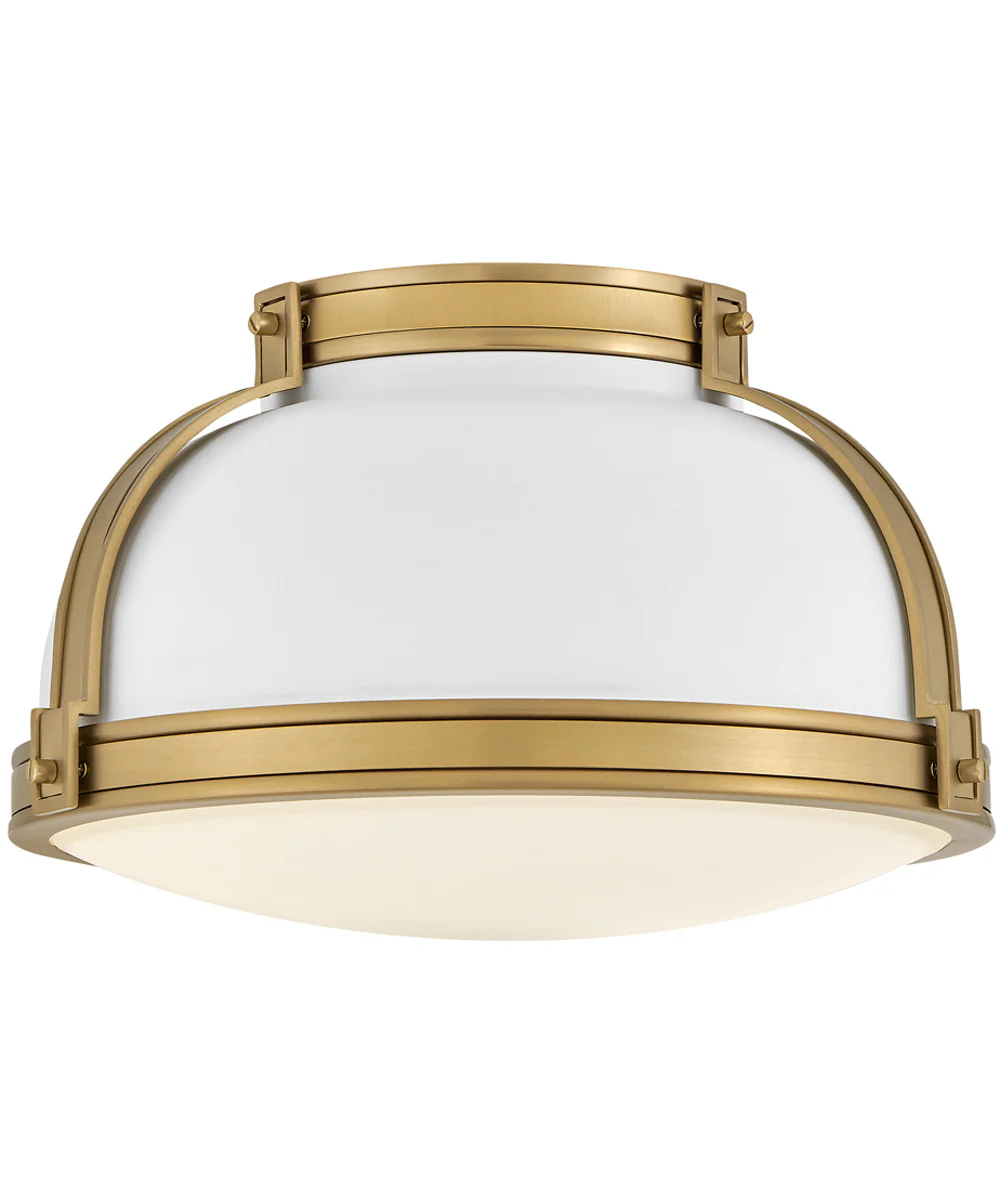 Barton 2-Light Medium Flush Mount in Matte White - Image 3