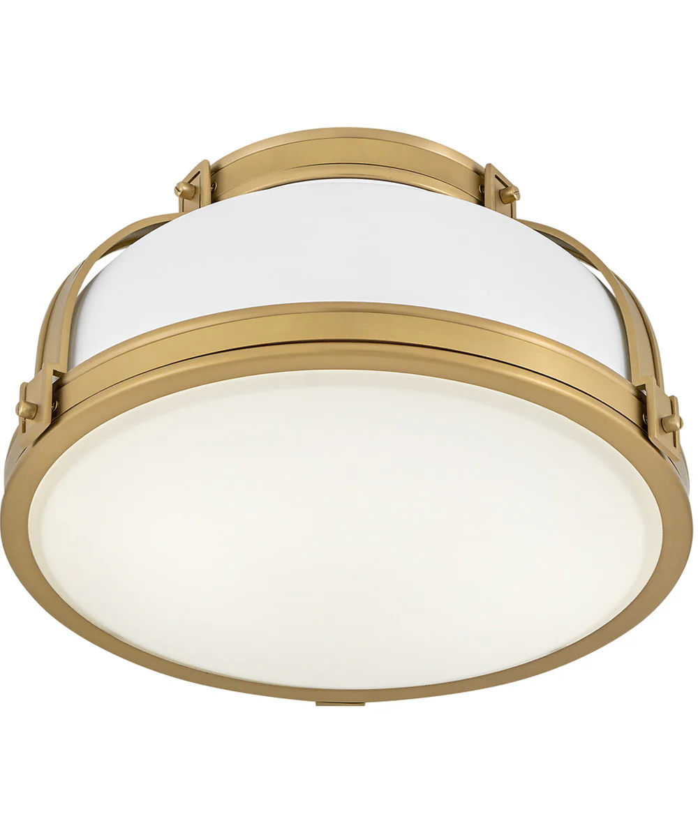 Barton 2-Light Medium Flush Mount in Matte White - Image 4