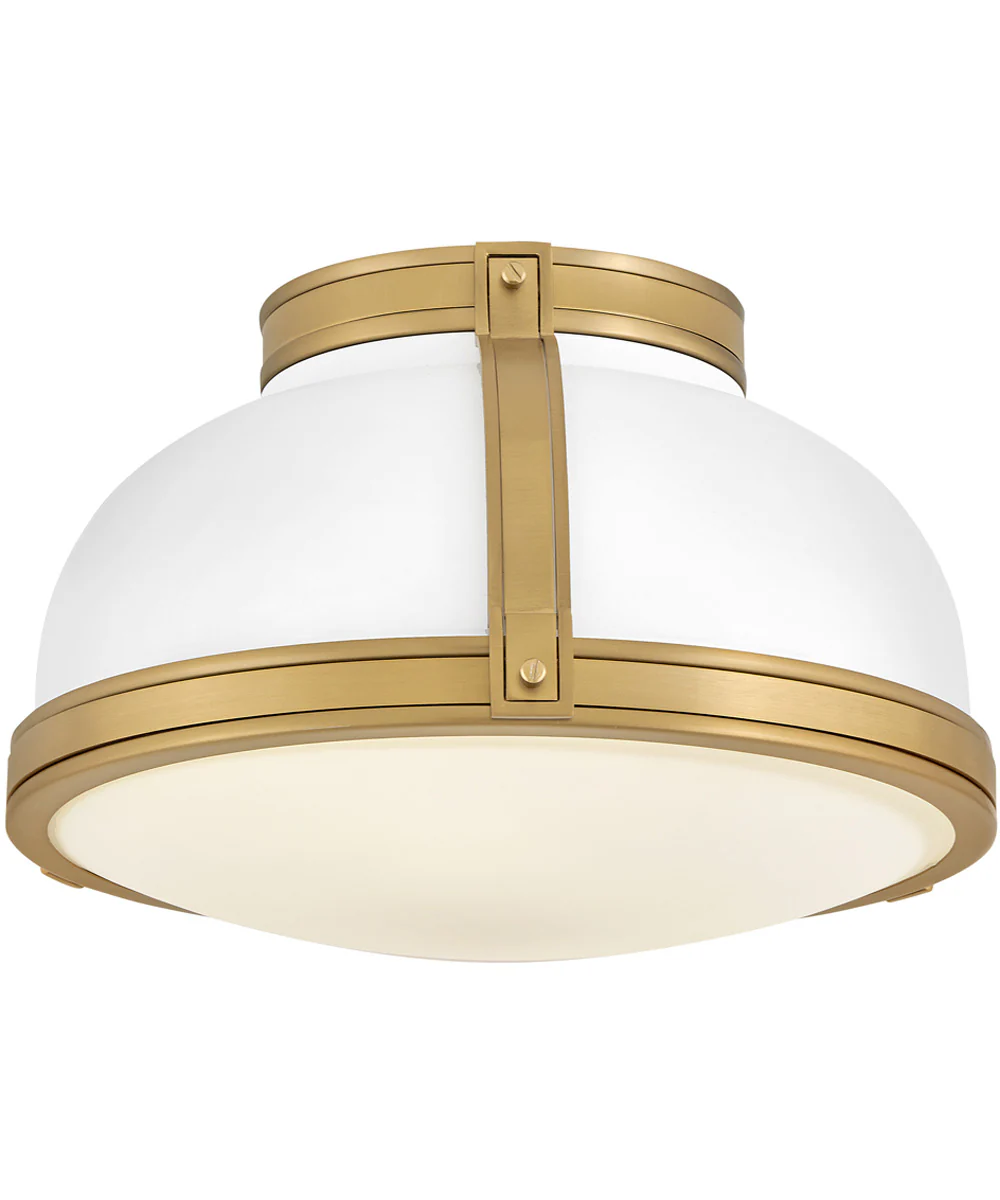 Barton 2-Light Medium Flush Mount in Matte White - Image 5