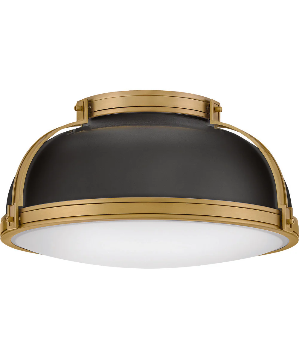Barton 3-Light Medium Flush Mount in Black - Image 2