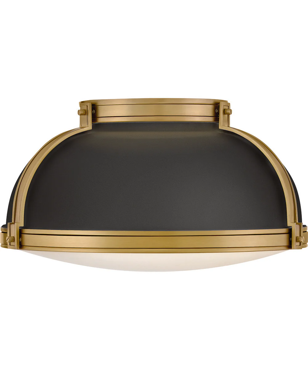 Barton 3-Light Medium Flush Mount in Black - Image 3