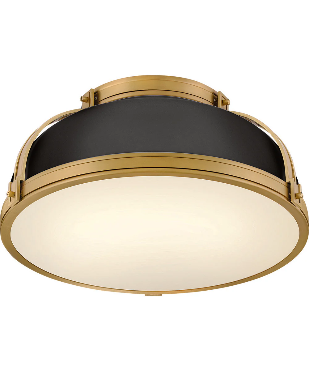 Barton 3-Light Medium Flush Mount in Black - Image 5