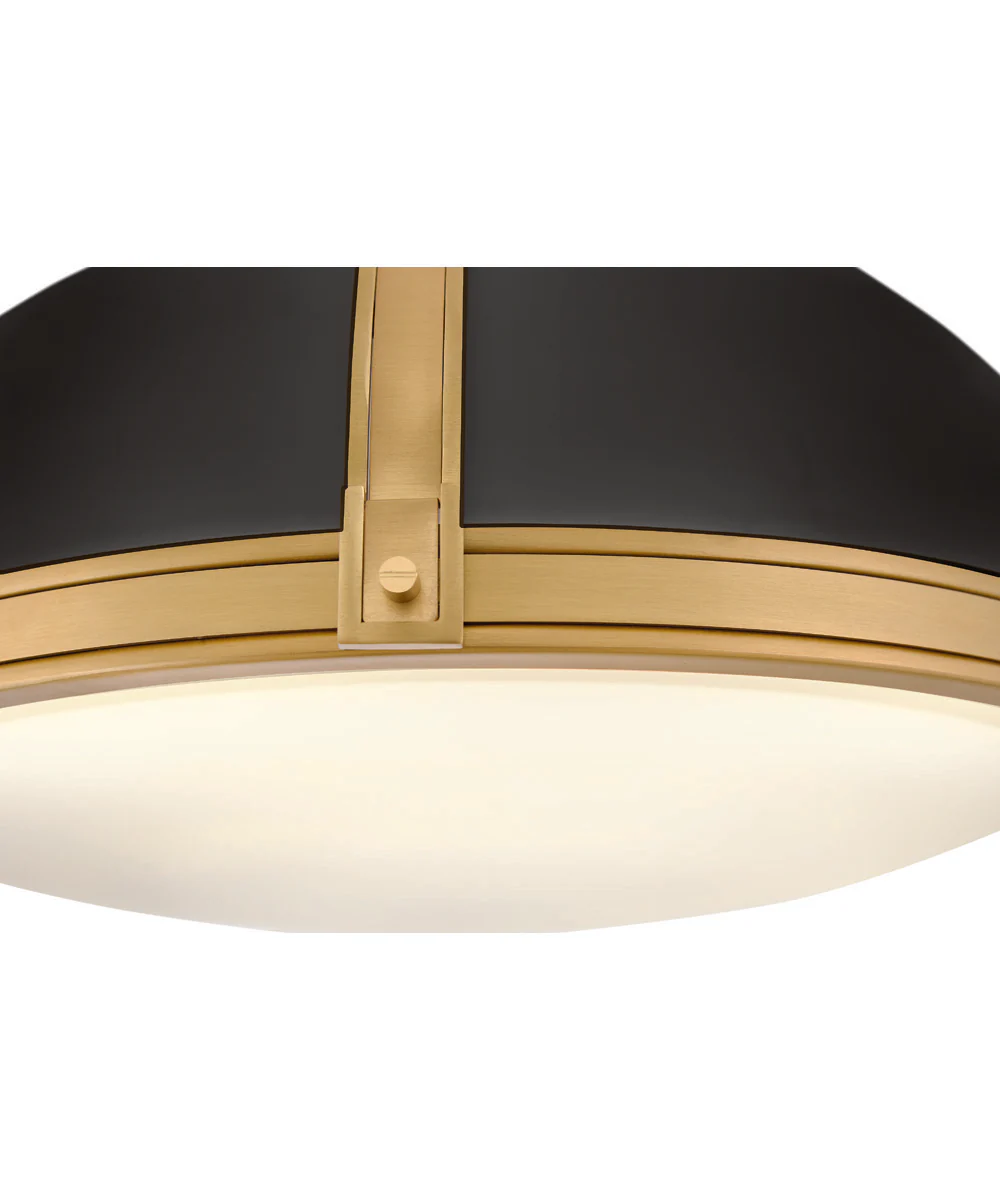 Barton 3-Light Medium Flush Mount in Black - Image 6