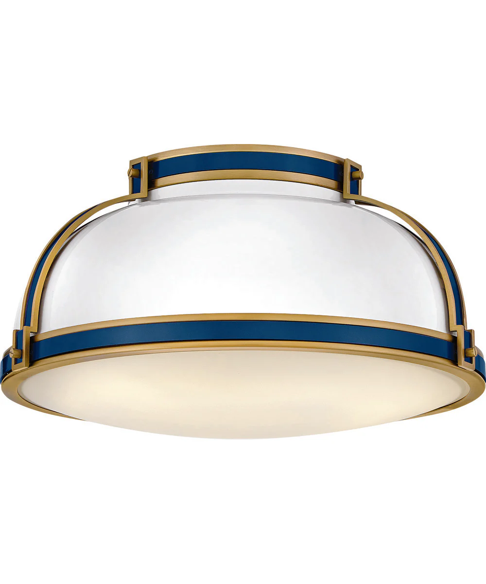 Barton 3-Light Medium Flush Mount in Gloss White