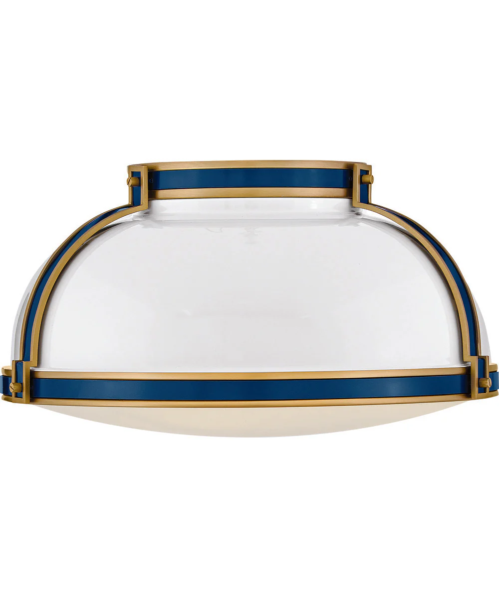 Barton 3-Light Medium Flush Mount in Gloss White - Image 3