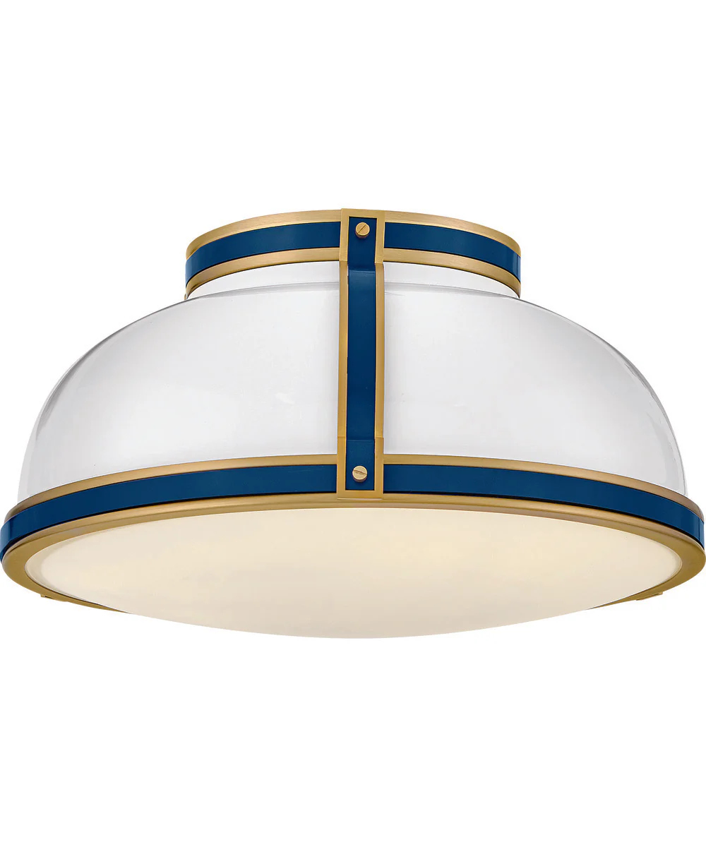 Barton 3-Light Medium Flush Mount in Gloss White - Image 4