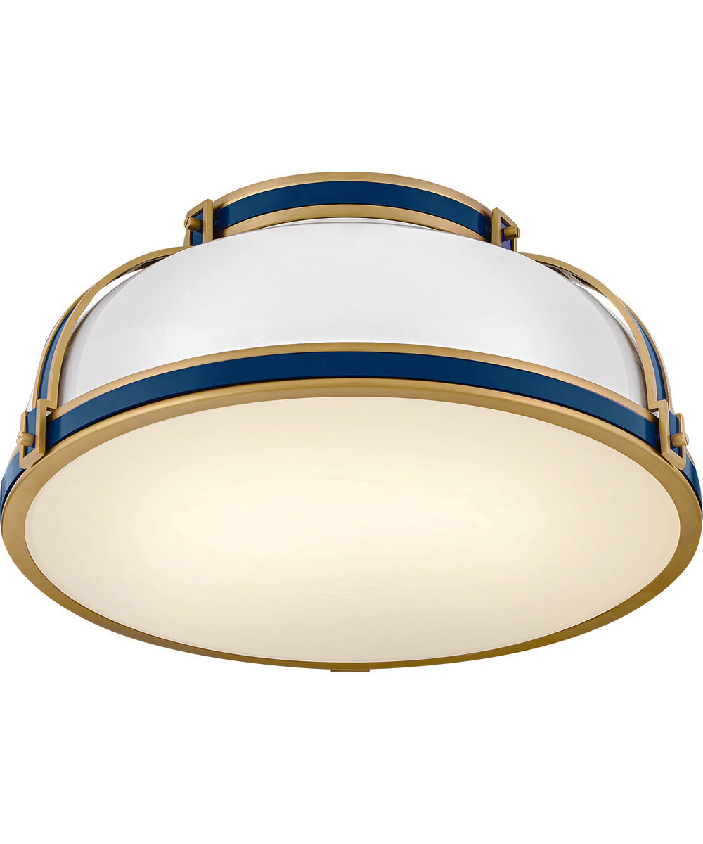 Barton 3-Light Medium Flush Mount in Gloss White - Image 5