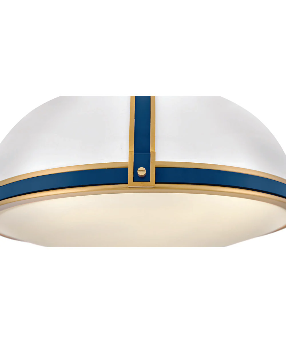 Barton 3-Light Medium Flush Mount in Gloss White - Image 6