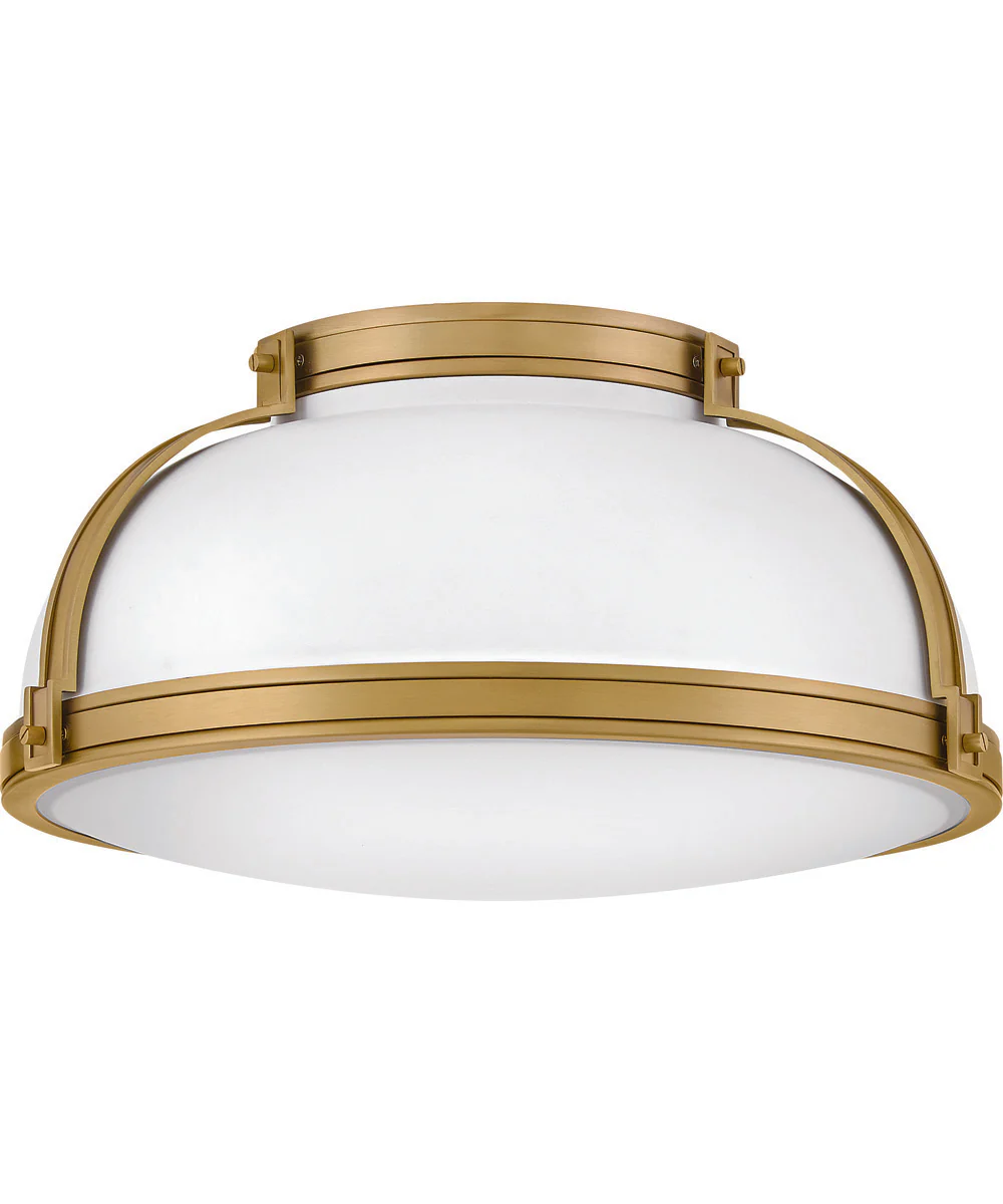 Barton 3-Light Medium Flush Mount in Matte White - Image 2