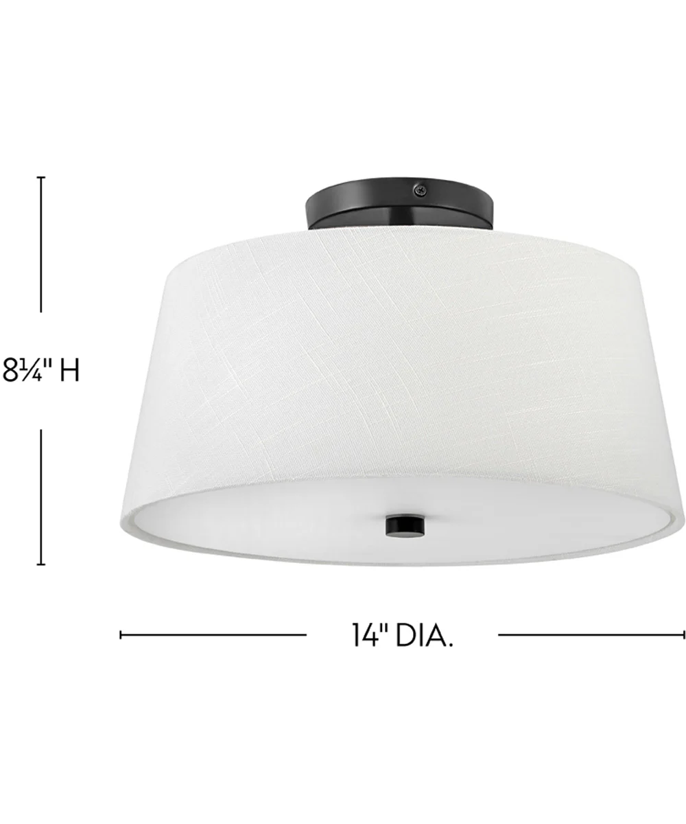 Beale 2-Light Medium Flush Mount in Black - Image 2
