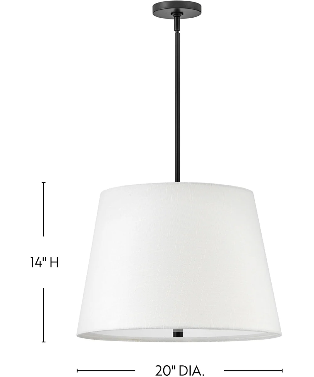 Beale 3-Light Large Convertible Pendant in Black - Image 3