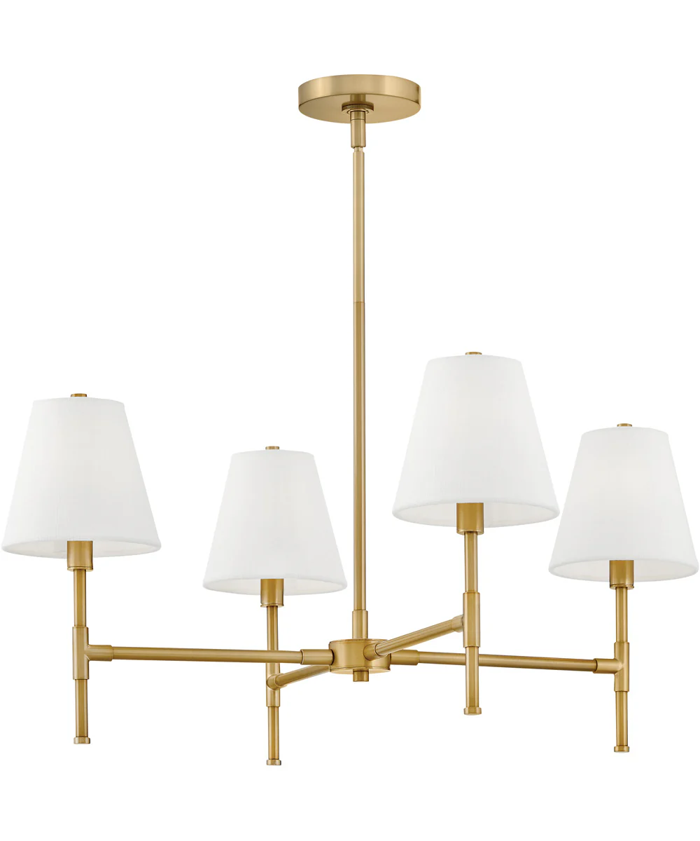 Beale 4-Light Medium Single Tier in Lacquered Brass - Image 3