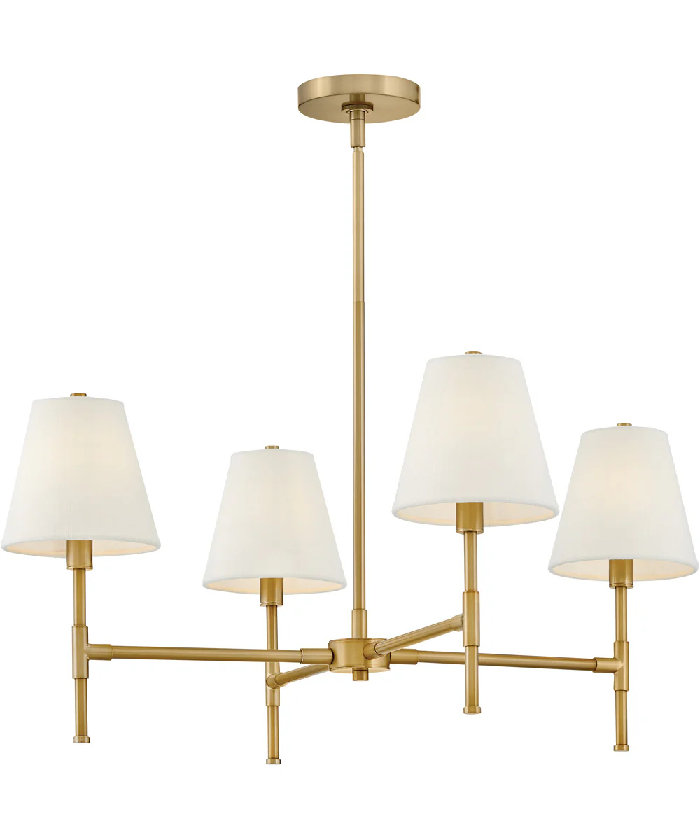 Beale 4-Light Medium Single Tier in Lacquered Brass - Image 4