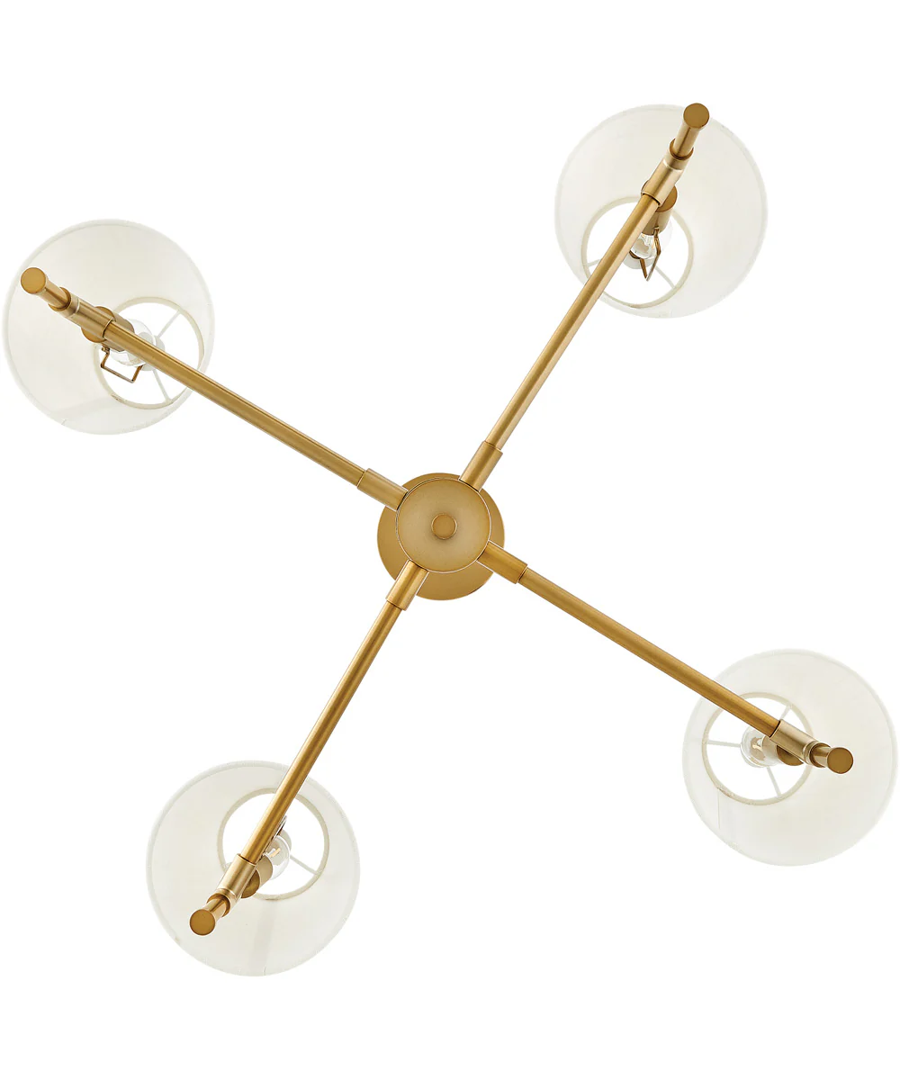 Beale 4-Light Medium Single Tier in Lacquered Brass - Image 5