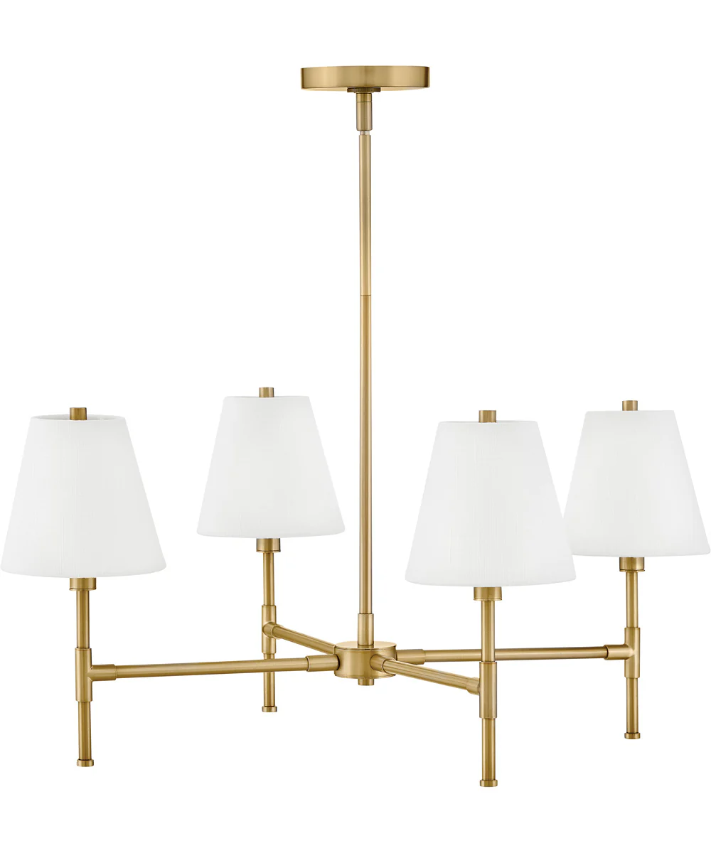 Beale 4-Light Medium Single Tier in Lacquered Brass - Image 6