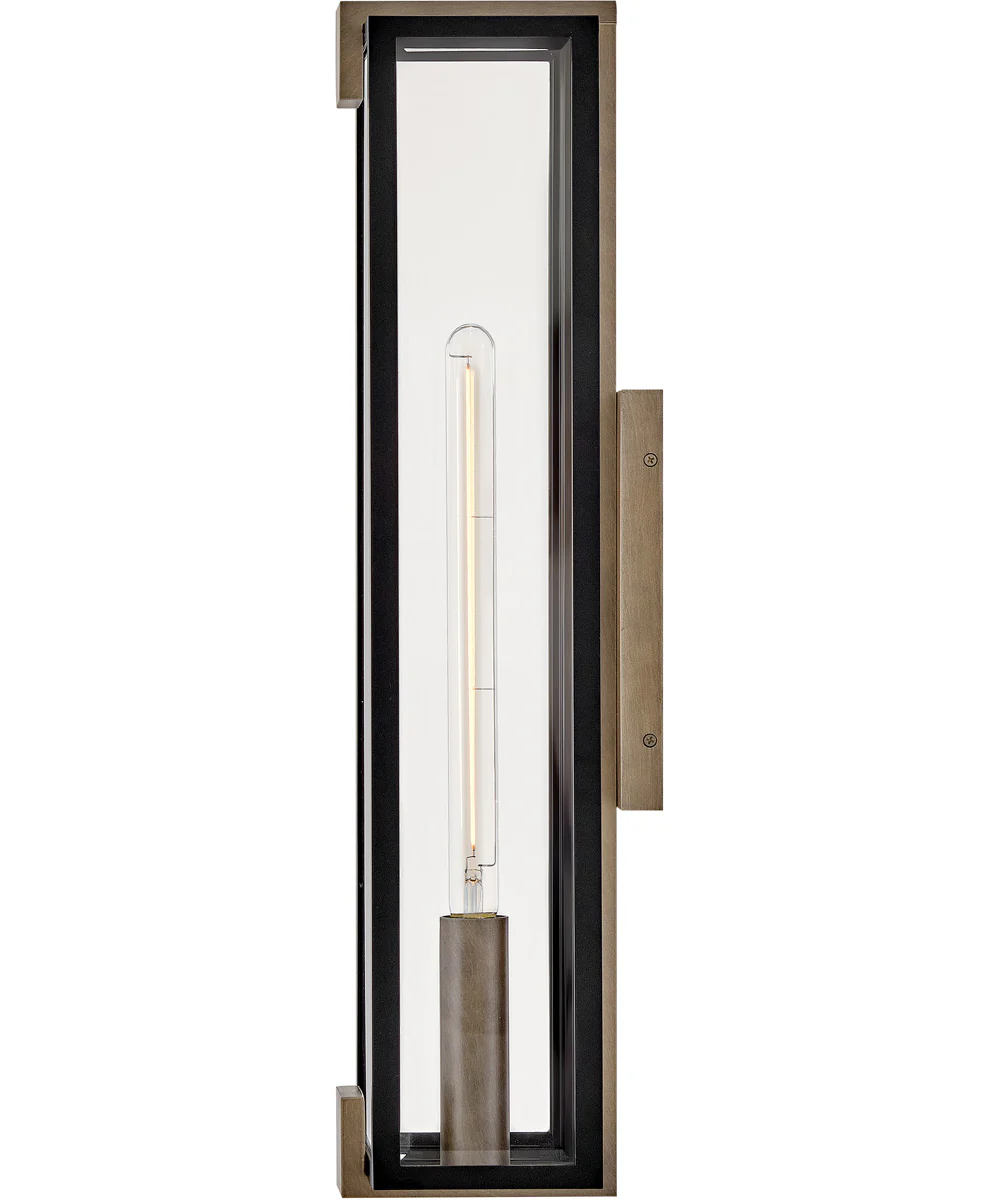 Bergen 1-Light Large Wall Mount Lantern in Black - Image 4