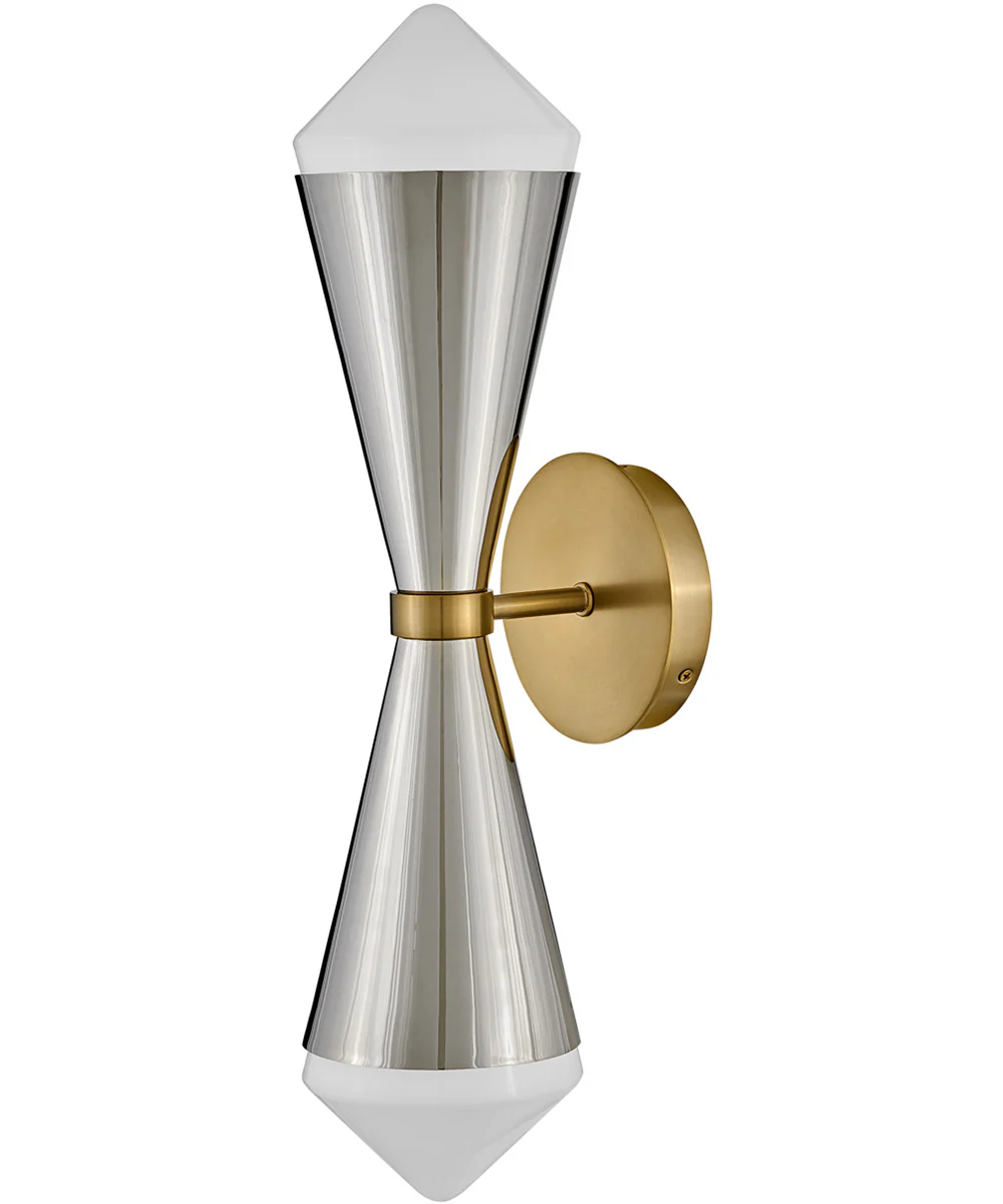 Betty 2-Light Large Two Light Sconce in Polished Nickel - Image 2