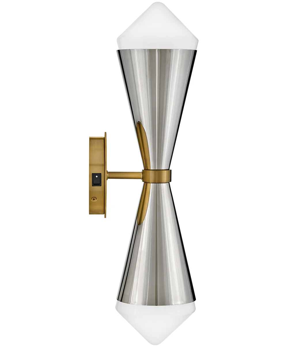 Betty 2-Light Large Two Light Sconce in Polished Nickel - Image 3