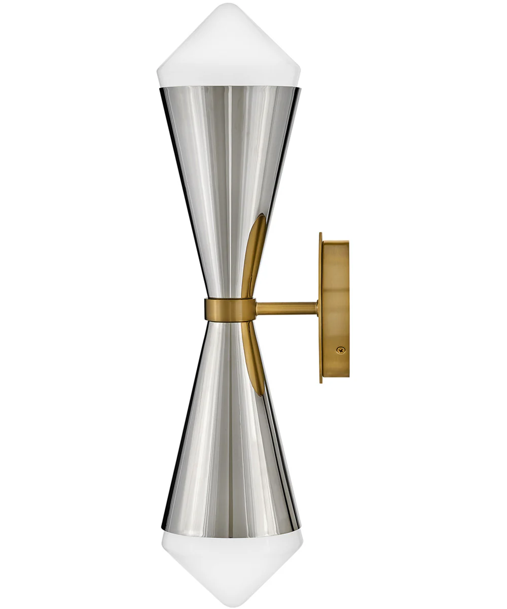 Betty 2-Light Large Two Light Sconce in Polished Nickel - Image 7