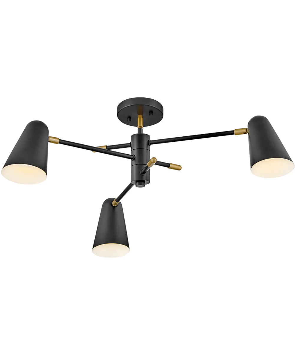 Birdie 3-Light Medium Convertible Mobile Single Tier Chandelier in Black - Image 3