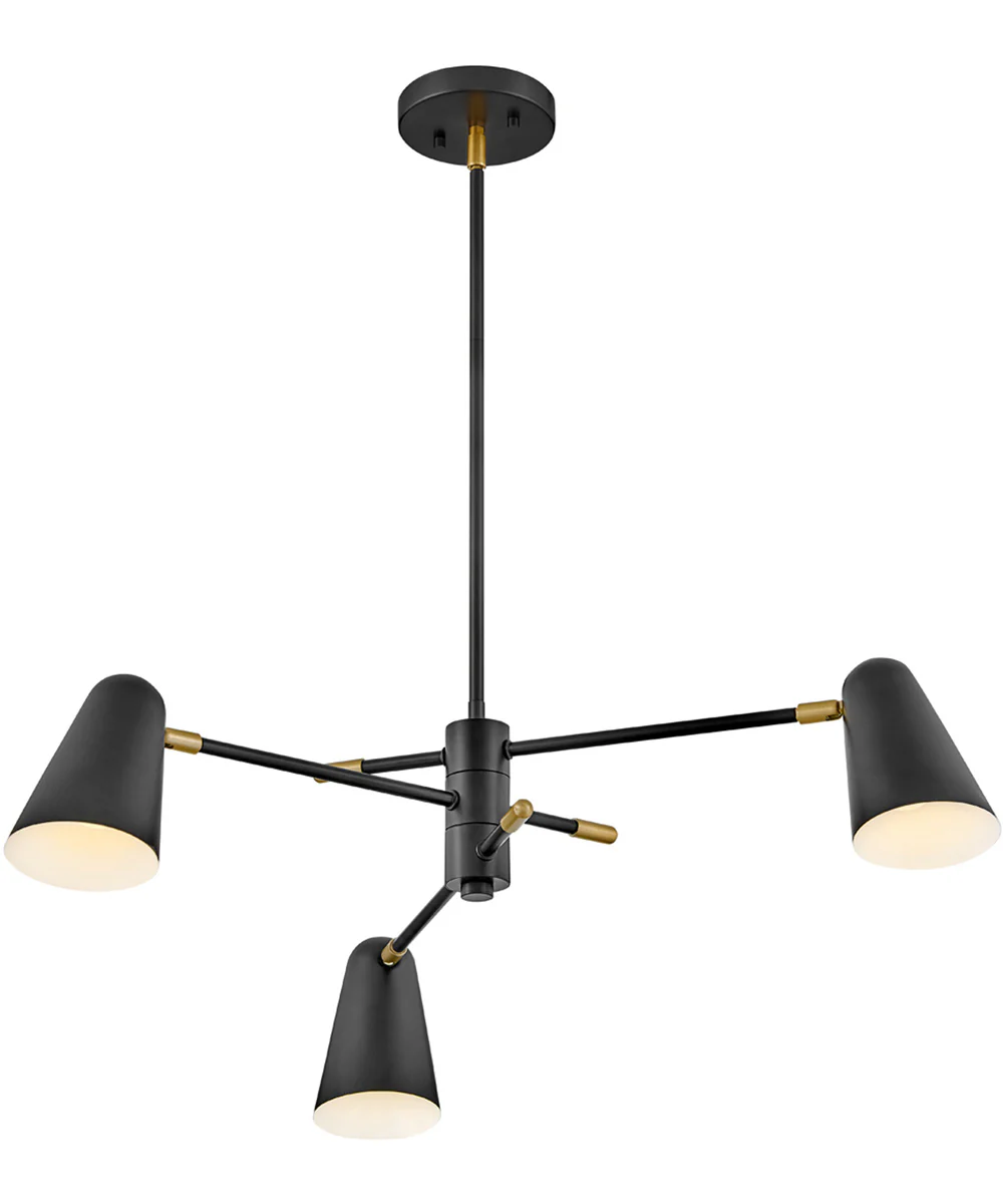 Birdie 3-Light Medium Convertible Mobile Single Tier Chandelier in Black - Image 8