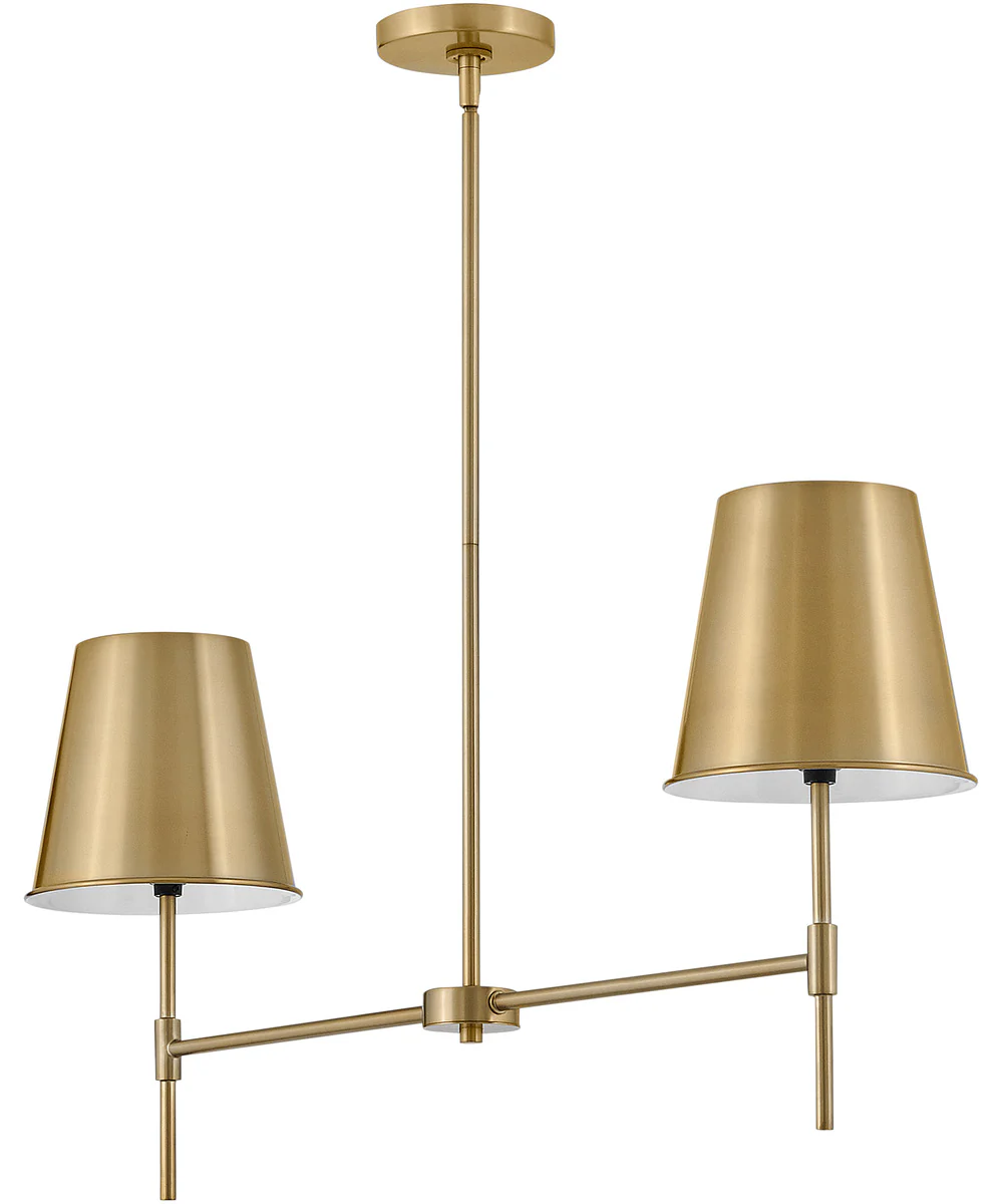 Blake 2-Light Small Two Light Linear in Lacquered Brass - Image 3