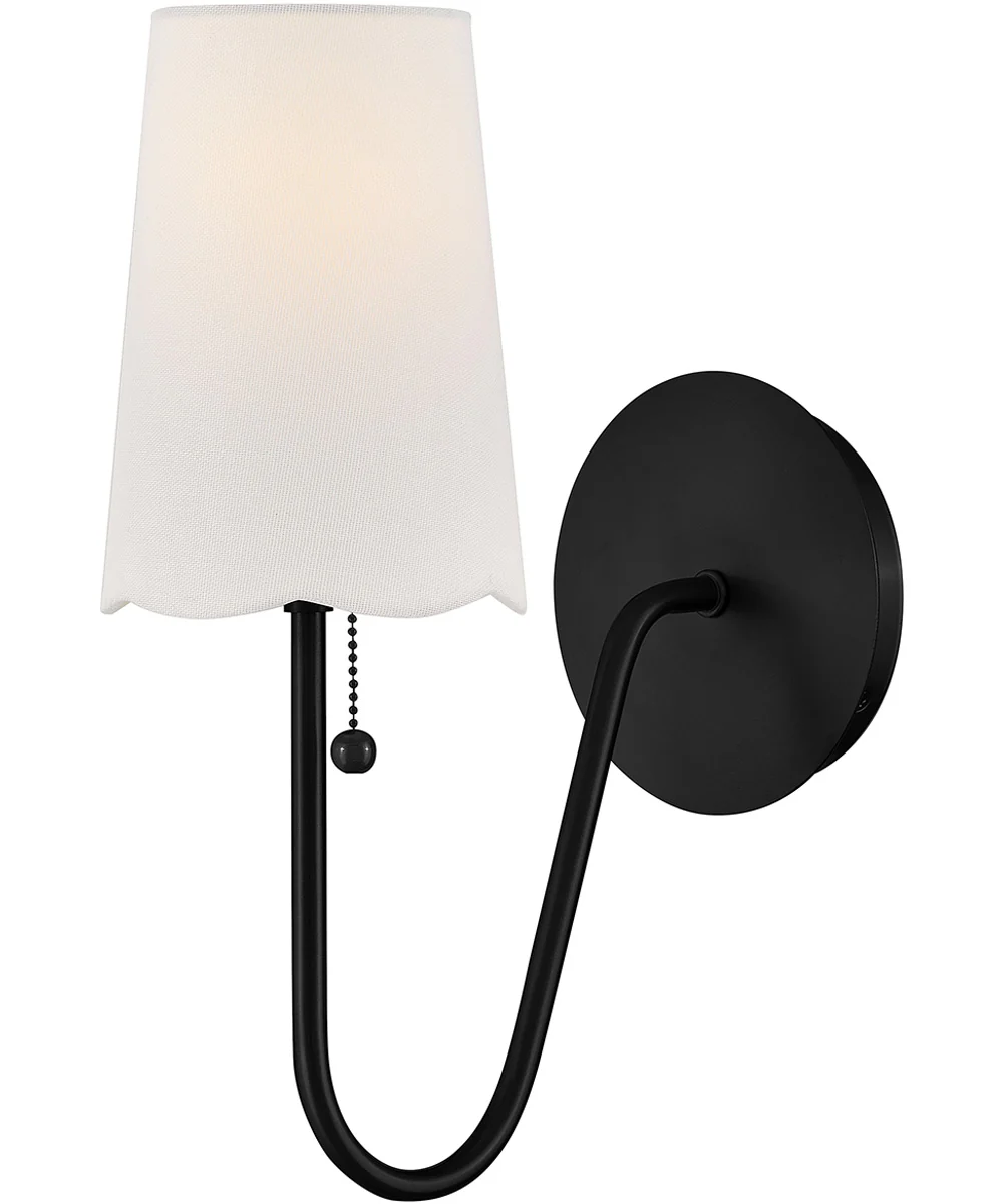 Bliss 1-Light Medium Single Light Scone in Black