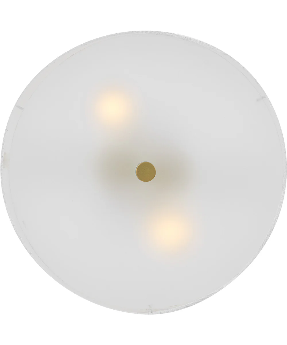 Bliss 2-Light Medium Semi-Flush Mount in Lacquered Brass - Image 4