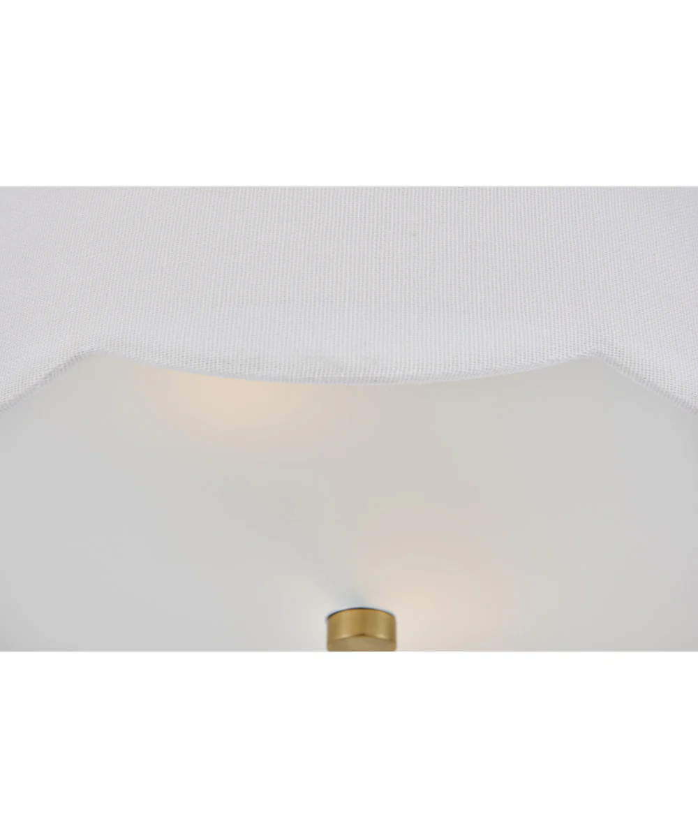 Bliss 2-Light Medium Semi-Flush Mount in Lacquered Brass - Image 5