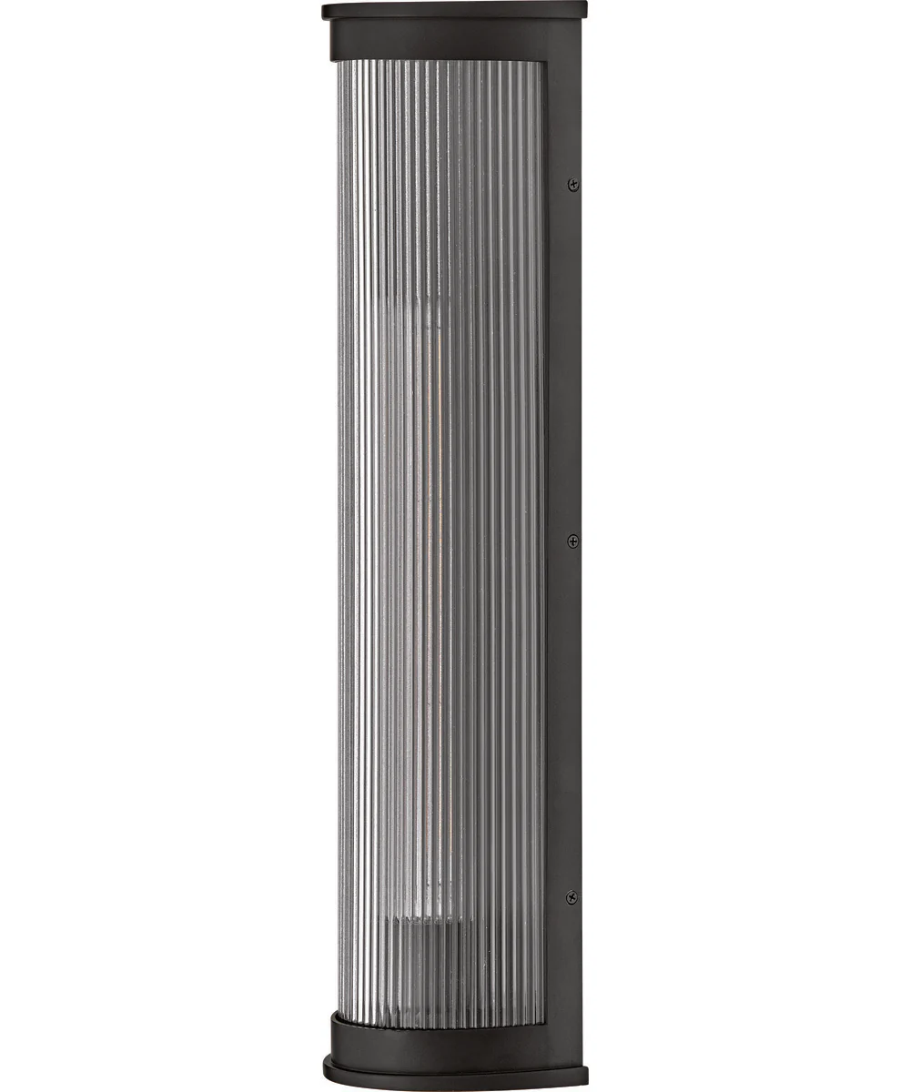 Bluffton 1-Light Large Wall Mount Lantern in Black - Image 2