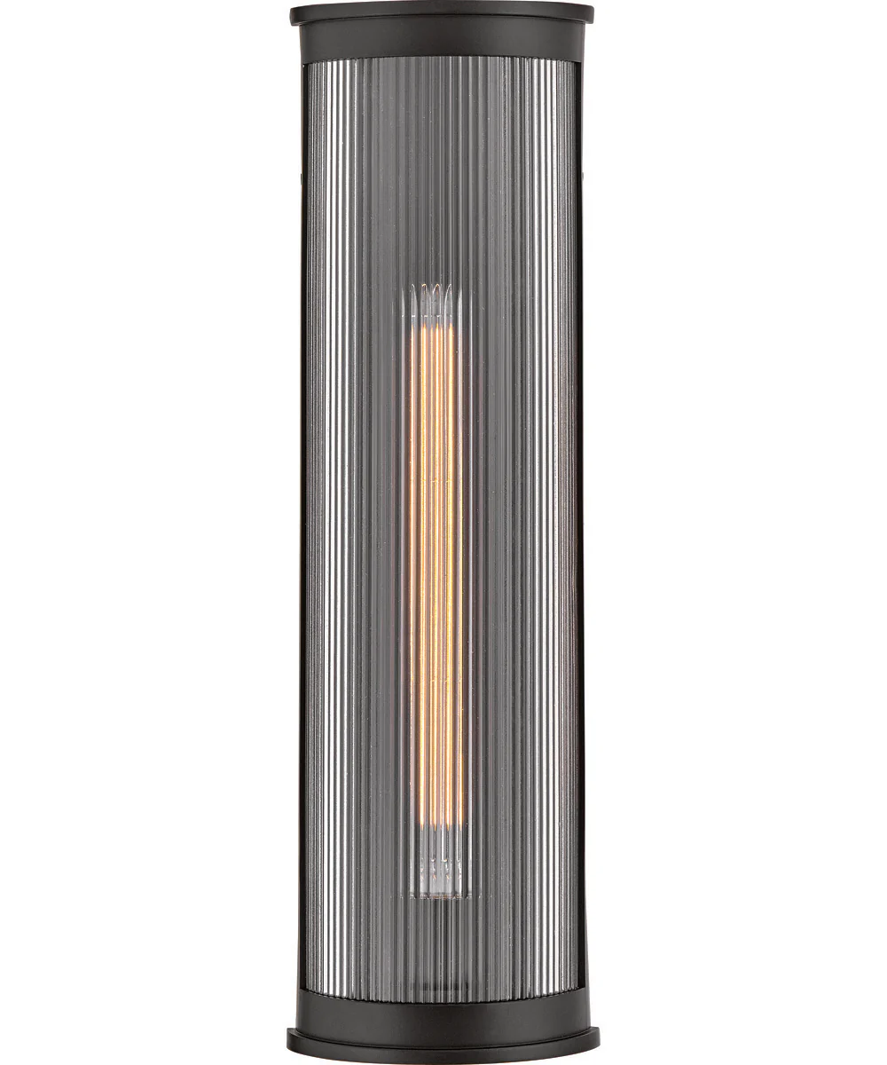 Bluffton 1-Light Large Wall Mount Lantern in Black - Image 3