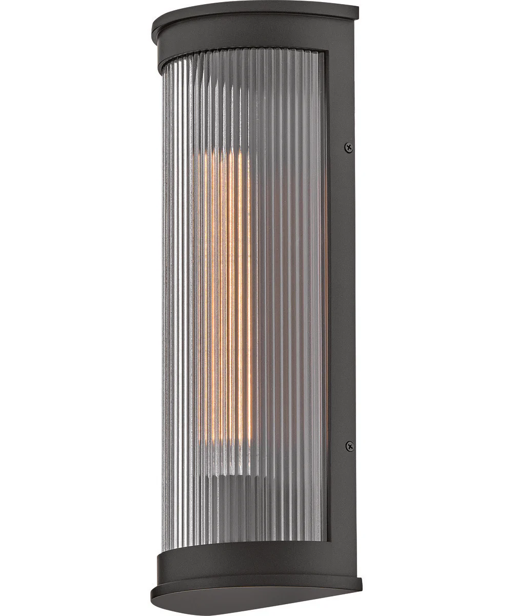 Bluffton 1-Light Medium Wall Mount Lantern in Black - Image 4