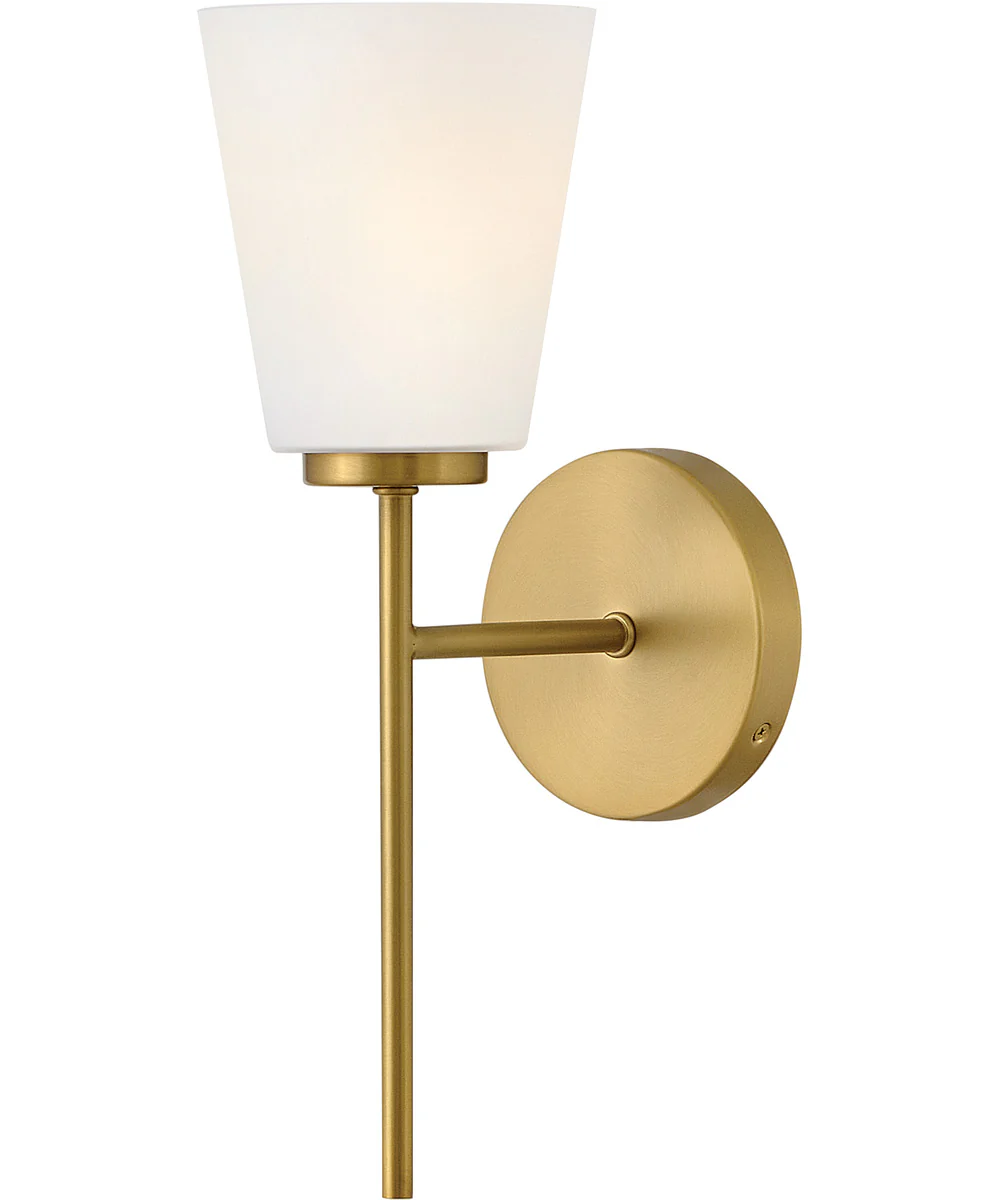 Bri 1-Light Medium Single Light Vanity in Lacquered Brass - Image 2