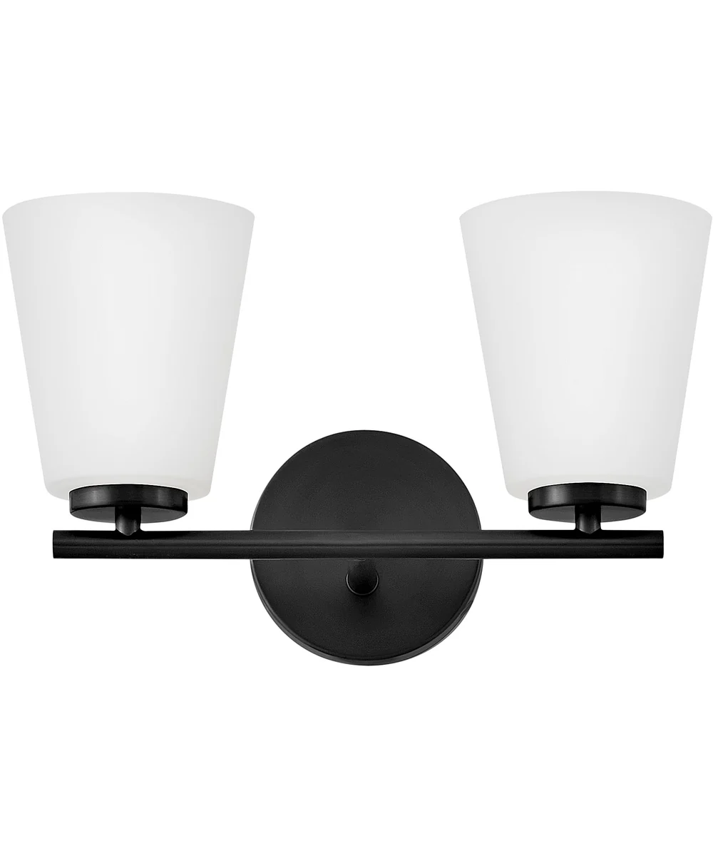Bri 2-Light Small Two Light Vanity in Black - Image 3
