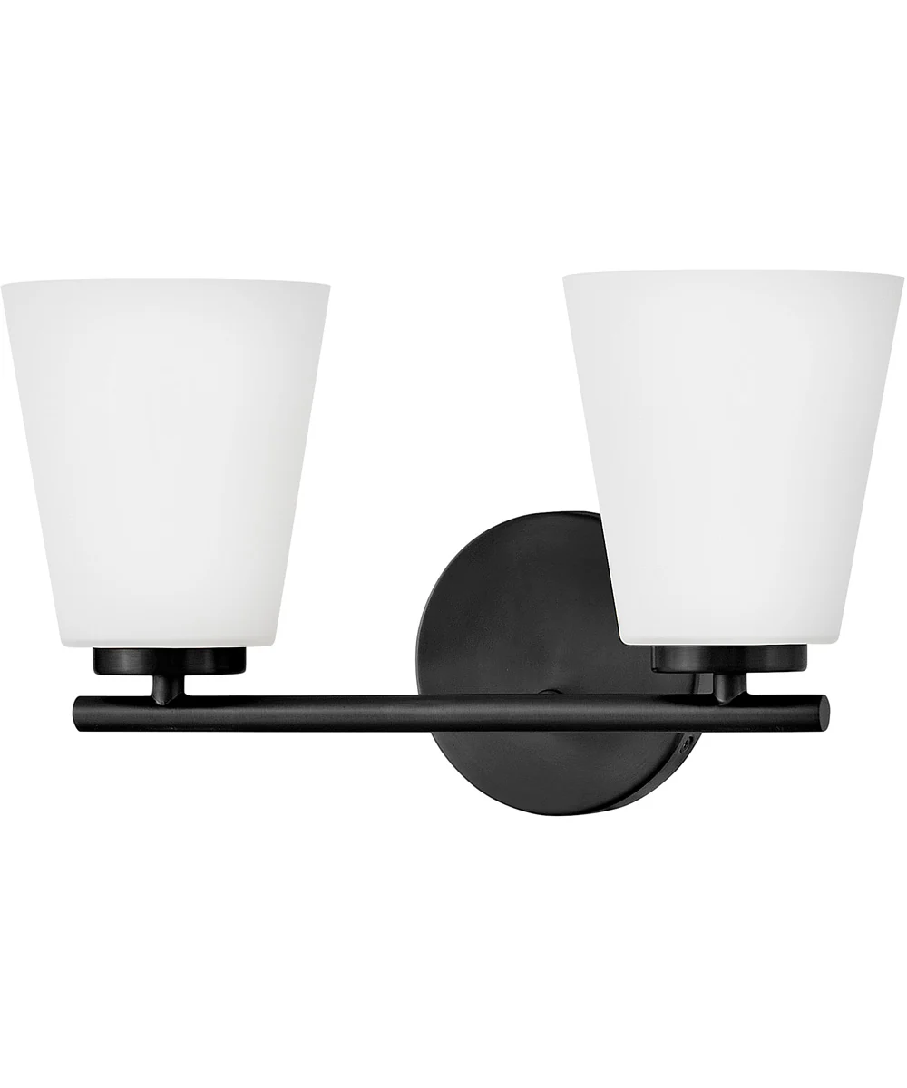 Bri 2-Light Small Two Light Vanity in Black - Image 4