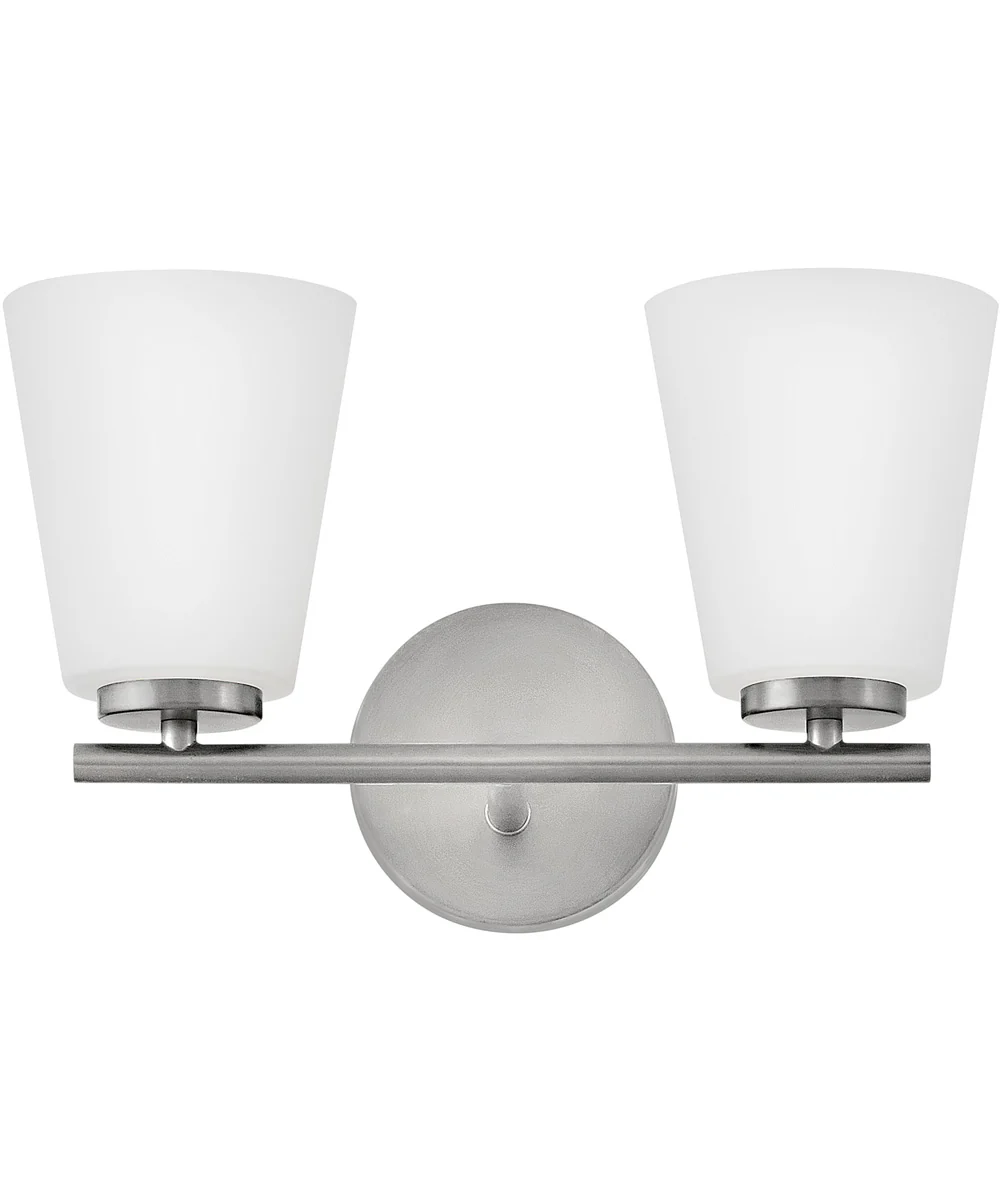 Bri 2-Light Small Two Light Vanity in Brushed Nickel - Image 3