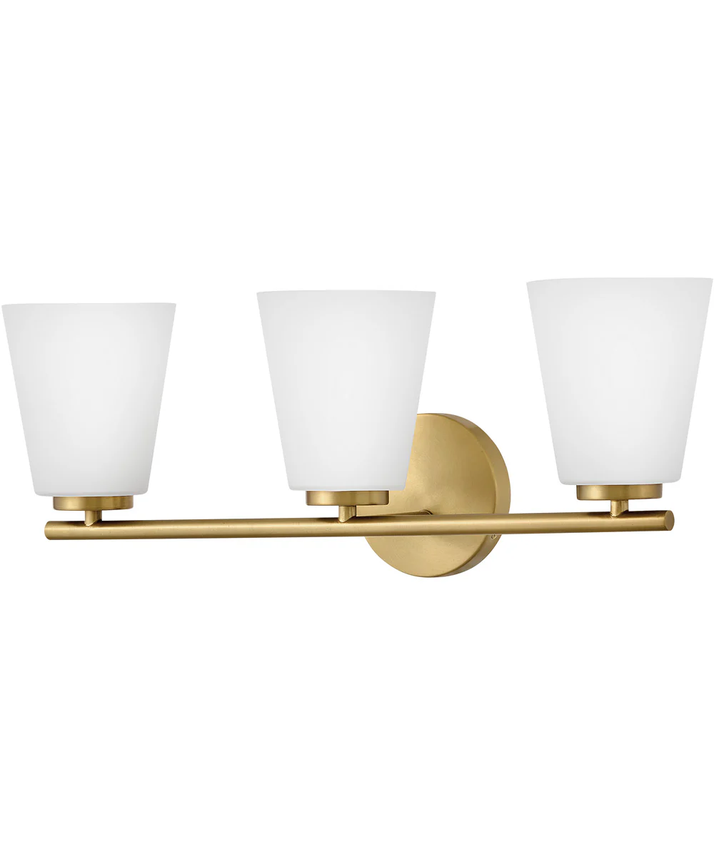 Bri 3-Light Medium Three Light Vanity in Lacquered Brass - Image 4