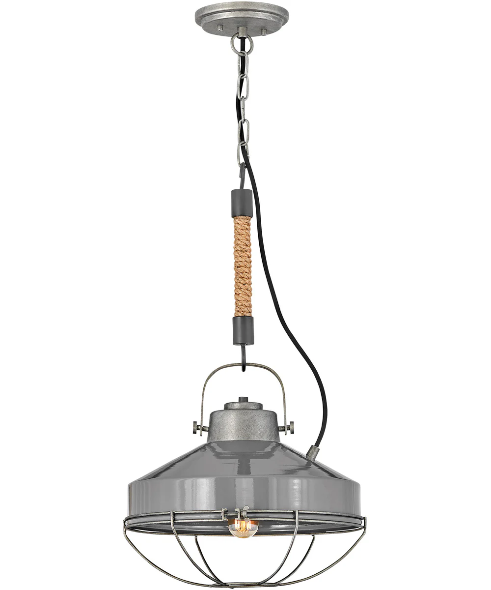 Brooklyn 1-Light Medium Pendant in Rustic Pewter