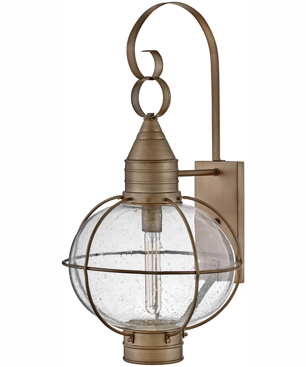 Cape Cod 1-Light Large Wall Mount Lantern in Burnished Bronze - Image 2