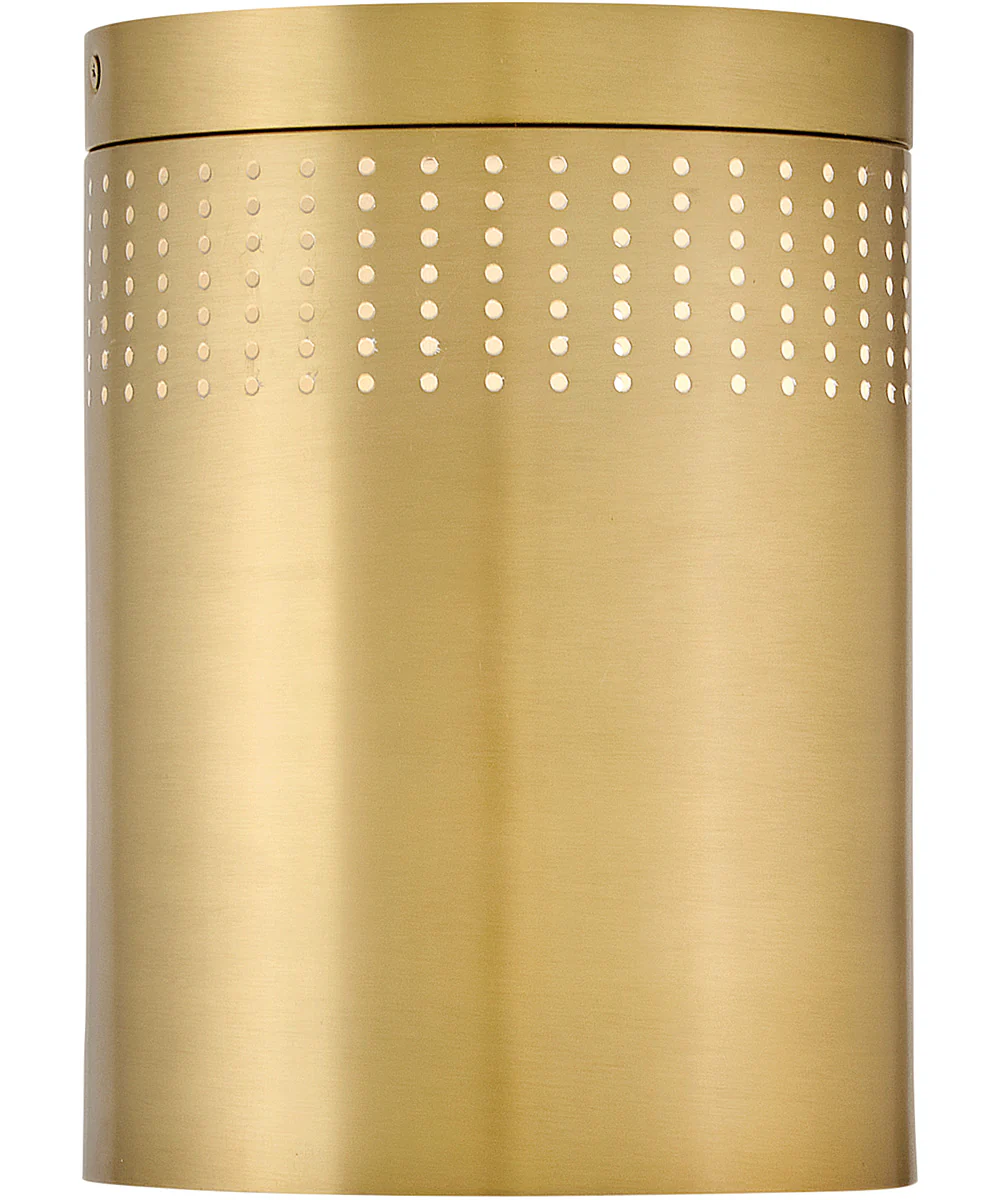 Casey 1-Light Small Flush Mount in Lacquered Brass - Image 5